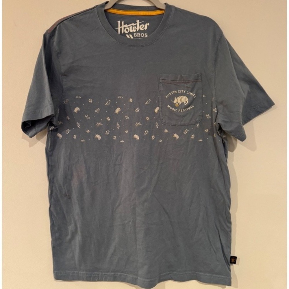Howler Bros‎ Austin City Limits T-Shirt Armadillo Graphic Pocket Tee M
